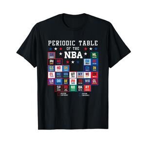 Nba Periodic Table Of The Nba Retro East  West Conference T-Shirt